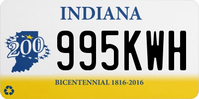 IN license plate 995KWH
