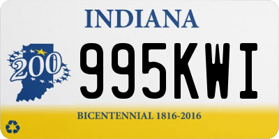 IN license plate 995KWI