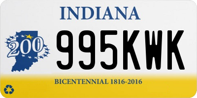 IN license plate 995KWK