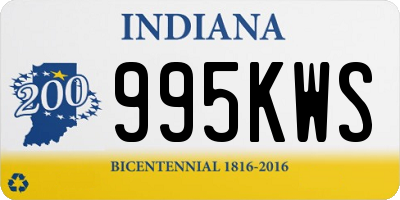 IN license plate 995KWS