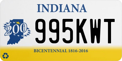 IN license plate 995KWT