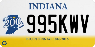 IN license plate 995KWV