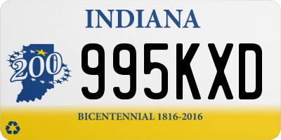 IN license plate 995KXD