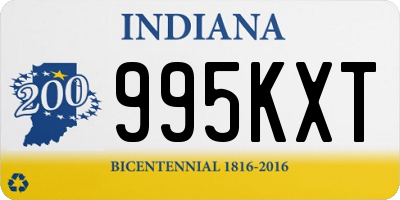 IN license plate 995KXT