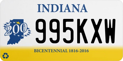 IN license plate 995KXW