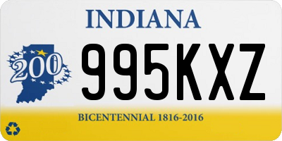 IN license plate 995KXZ