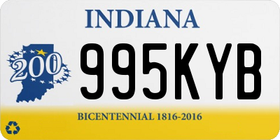 IN license plate 995KYB