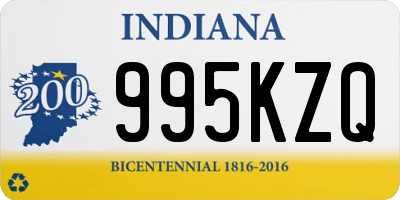 IN license plate 995KZQ