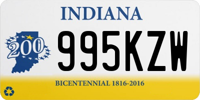 IN license plate 995KZW