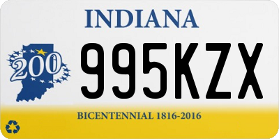 IN license plate 995KZX