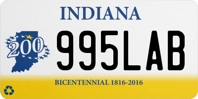 IN license plate 995LAB