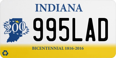 IN license plate 995LAD