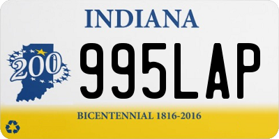 IN license plate 995LAP