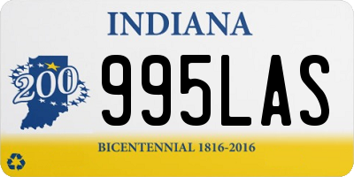 IN license plate 995LAS