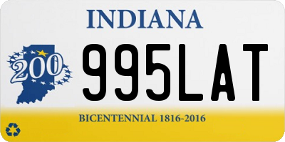 IN license plate 995LAT