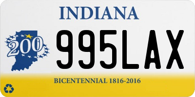 IN license plate 995LAX
