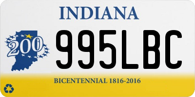 IN license plate 995LBC