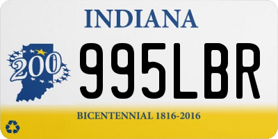 IN license plate 995LBR