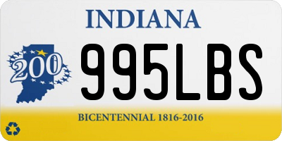 IN license plate 995LBS