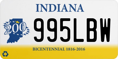 IN license plate 995LBW