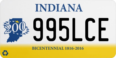 IN license plate 995LCE