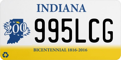 IN license plate 995LCG