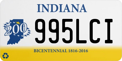 IN license plate 995LCI