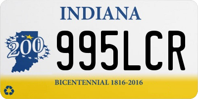 IN license plate 995LCR