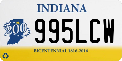 IN license plate 995LCW