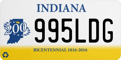 IN license plate 995LDG