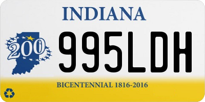 IN license plate 995LDH