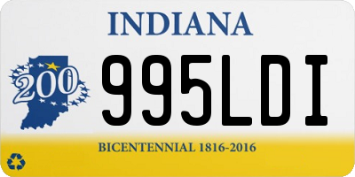 IN license plate 995LDI