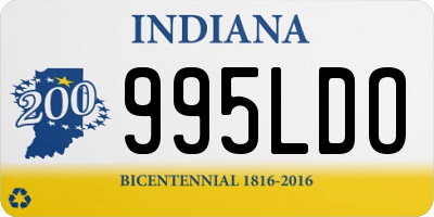 IN license plate 995LDO