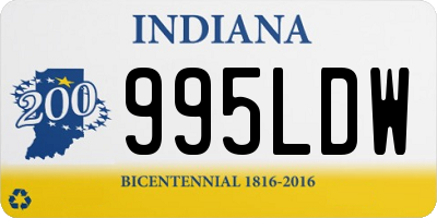 IN license plate 995LDW