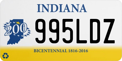 IN license plate 995LDZ