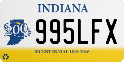 IN license plate 995LFX