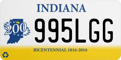 IN license plate 995LGG