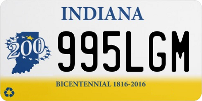 IN license plate 995LGM