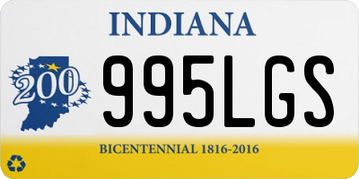 IN license plate 995LGS
