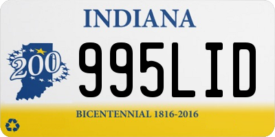 IN license plate 995LID