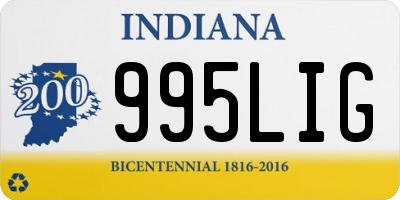 IN license plate 995LIG