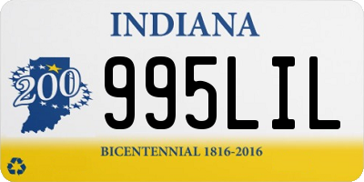 IN license plate 995LIL