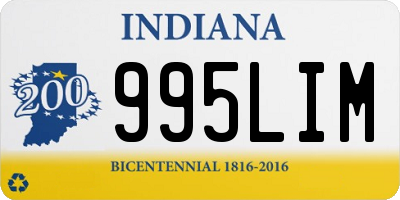 IN license plate 995LIM