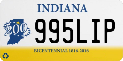 IN license plate 995LIP