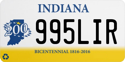 IN license plate 995LIR
