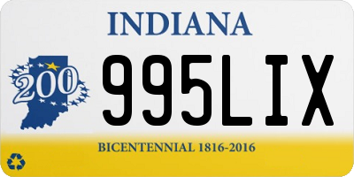 IN license plate 995LIX