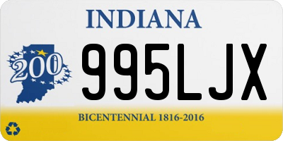 IN license plate 995LJX