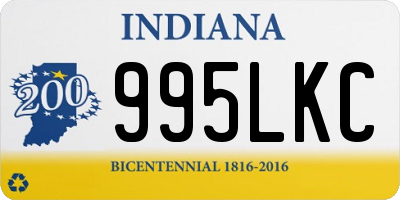 IN license plate 995LKC