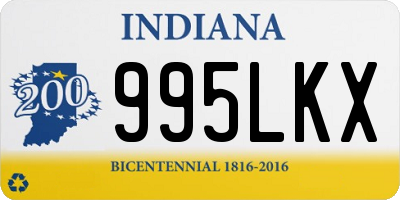 IN license plate 995LKX