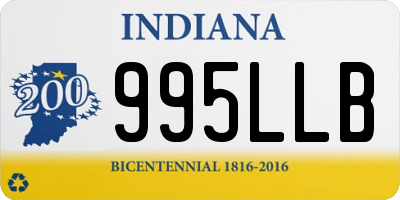 IN license plate 995LLB